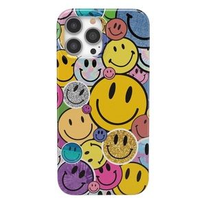 CASELY Military Grade Glitter Happy Smiley Face MagSafe iPhone 14 PRO MAX Case